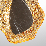 Бра с волнообразным стеклянным плафоном и вставкой из мрамора Liquid Stone варинант исполнения - 10 | Loft Concept в Твери