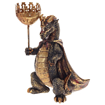 Подсвечник в виде дракона Dragon candlestick Green Gold Brown L or R варинант исполнения - 9 | Loft Concept в Твери