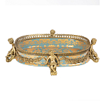 Чаша с орнаментом на ножках в виде бронзовых ангелов Eden Garden варинант исполнения - 1 | Loft Concept в Твери