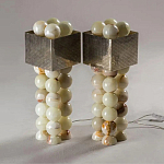 Настольная лампа с основанием из 24 выточенных сферических камней Through Stone варинант исполнения - 3 | Loft Concept в Твери