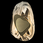 Бра овальное из стекла с золотым элементом Flow Texture  варинант исполнения - 1 | Loft Concept в Твери