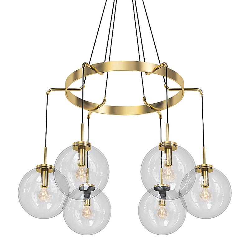 Люстра Ghiaccio Round Chandelier Antique Brass Латунь в Твери | Loft Concept 