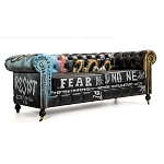 Диван в Лофт Честерфильд граффити из винтажной кожи GRAFFITI PARA Chesterfield варинант исполнения - 2 | Loft Concept в Твери