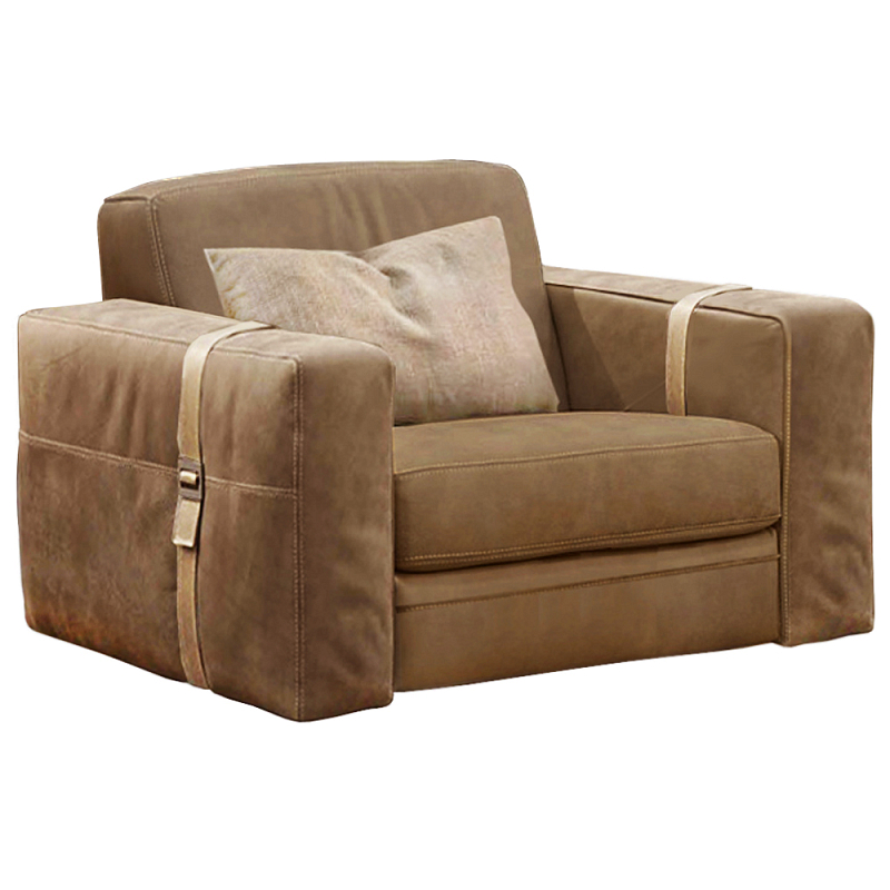 Кресло ARGO натуральная кожа Коричневый в Твери | Loft Concept 