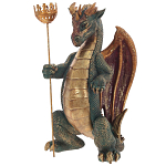 Подсвечник в виде дракона Dragon candlestick Green Brown варинант исполнения - 2 | Loft Concept в Твери