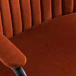 Кресло бархатное с подлокотниками на металлическом каркасе Oriel Retro Armchair варинант исполнения - 5 | Loft Concept в Твери