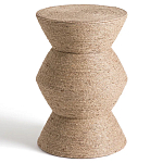 Приставной стол с отделкой из джута Juti D30 см варинант исполнения - 1 | Loft Concept в Твери