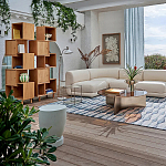 Приставной столик из массива манго Tom-tom Grey варинант исполнения - 4 | Loft Concept в Твери