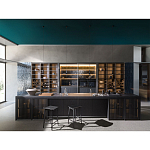 Кухонный гарнитур из дерева и камня с раздвижными дверцами OPERATING COLUMN 2.0 Dada Engenereed Kitchen варинант исполнения - 5 | Loft Concept в Твери