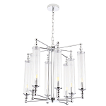 Люстра с 8-ю прозрачными цилиндрическими плафонами Jeanette варинант исполнения - 4 | Loft Concept в Твери