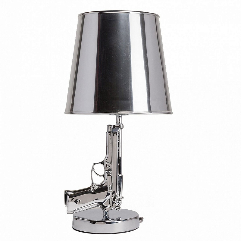 Настольная лампа Flos Guns Bedside Chrome Белый Серебряный Настольная лампа Flos Guns Bedside Chrome Белый Серебряный в Твери | Loft Concept