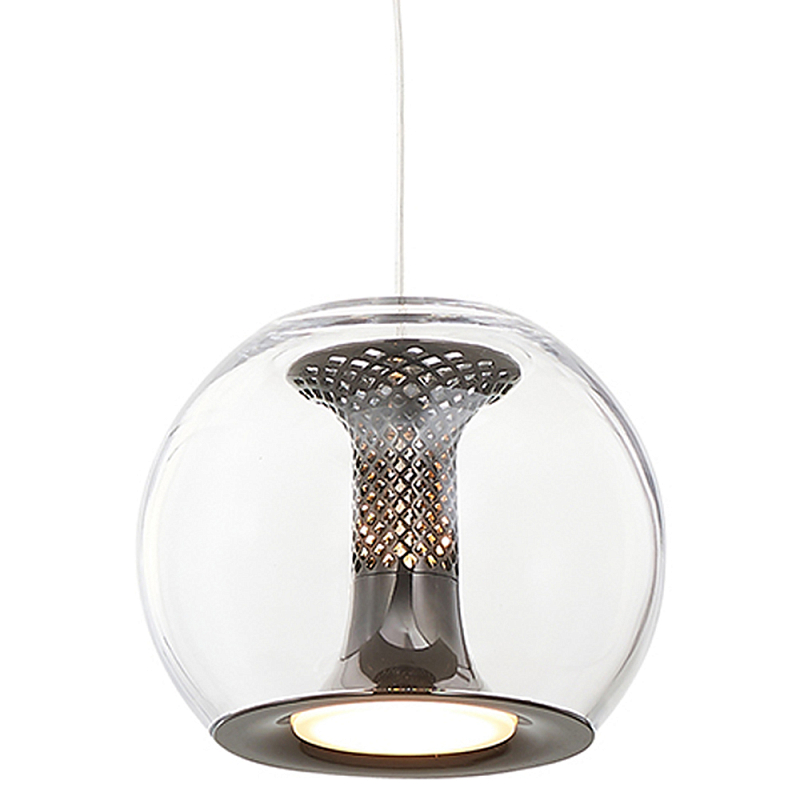 Подвесной светильник со стеклянным плафоном Inner Gleam Globe black Черный Прозрачное Стекло Подвесной светильник со стеклянным плафоном Inner Gleam Globe black Черный Прозрачное Стекло в Твери | Loft Concept