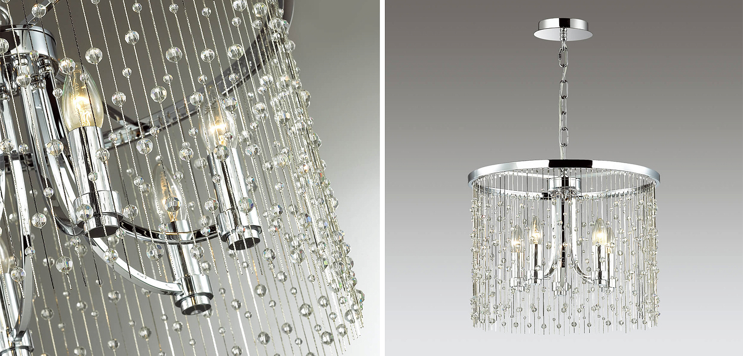 Люстра Hailstorm Rain Chandelier chrome Люстра Hailstorm Rain Chandelier chrome - Loft-Concept в Твери
