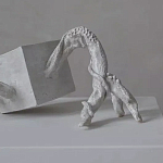 Скульптура «Окаменелый рост», Белый объект варинант исполнения - 2 | Loft Concept в Твери