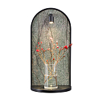 Настенный светильник зеленого цвета с черной рамкой овальной формы с полкой Herbarium  варинант исполнения - 6 | Loft Concept в Твери