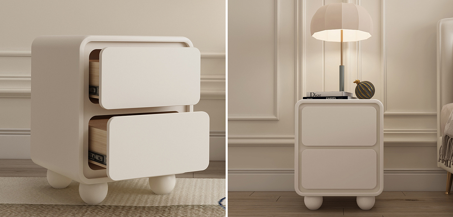 Тумба Cobb Beige Nightstand Тумба Cobb Beige Nightstand - Loft-Concept в Твери