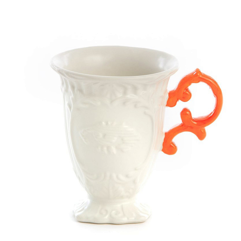 Кружка Seletti I-Mug Orange Белый Оранжевый Кружка Seletti I-Mug Orange Белый Оранжевый в Твери | Loft Concept