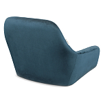 Барный стул со спинкой и подлокотниками на 4-х металлических ножках Douglas Rhombus Синий Велюр варинант исполнения - 3 | Loft Concept в Твери