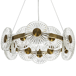 Люстра с круглыми рельефными плафонами Glass Peonies Brass Chandelier варинант исполнения - 1 | Loft Concept в Твери