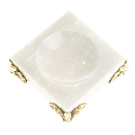 Подставка под шар квадратная из натурального камня Мрамор на ножках Natural Stone Sphere Stands варинант исполнения - 1 | Loft Concept в Твери