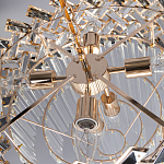 Люстра многоярусная с переплетенными металлическими элементами черного и золотого цвета и прозрачными хрустальными подвесками Empire Chandelier Crystal варинант исполнения - 10 | Loft Concept в Твери