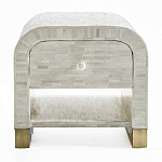 Тумбочка прикроватная с ящиком Tofino White Bone Inlay  Bedside Cabinet   варинант исполнения - 1 | Loft Concept в Твери