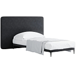 Кровать с большим мягким изголовьем Unity Grey Bed варинант исполнения - 7 | Loft Concept в Твери