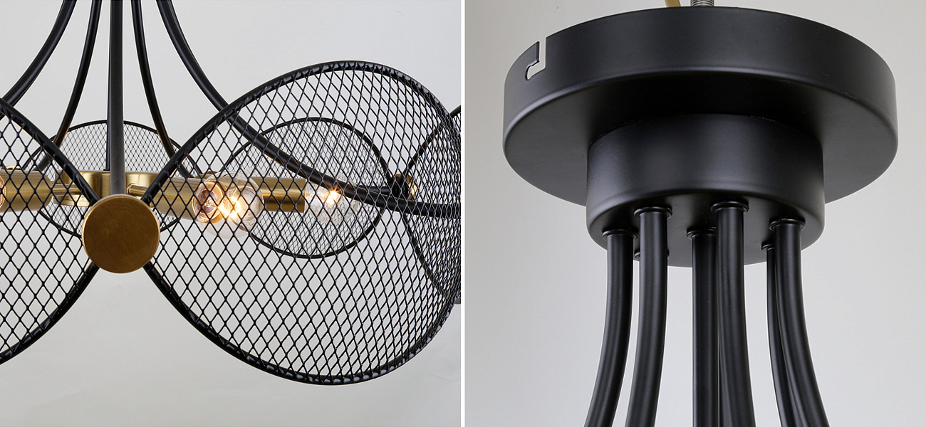 Черная люстра с латунными вставками Mosquitoes Caster Черная люстра с латунными вставками Mosquitoes Caster - Loft-Concept в Твери