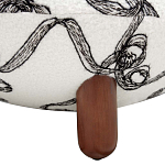 Кресло без подлокотников на деревянных ножках белое с вышивкой Sharp Armchair варинант исполнения - 4 | Loft Concept в Твери