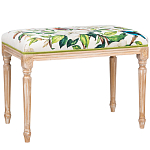 Банкетка из натурального бука золотистая с изображением птиц и цветов Blooming Bird варинант исполнения - 1 | Loft Concept в Твери