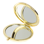 Зеркало карманное складное круглое из натурального камня Лазурит в подарочной упаковке Gold Stone Mirrors варинант исполнения - 3 | Loft Concept в Твери