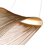 Подвесной светильник фигурный из деревянных прутьев Ecofriendly Light Source варинант исполнения - 4 | Loft Concept в Твери