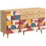 Буфет с принтом на дверцах Elise Cupboard варинант исполнения - 10 | Loft Concept в Твери