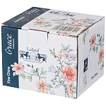 Кружка фарфоровая синяя с цветочным принтом 470 мл Flower Porcelain Collection варинант исполнения - 2 | Loft Concept в Твери