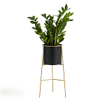Кашпо из металла и латуни Elegance Elevated Planters черное варинант исполнения - 2 | Loft Concept в Твери