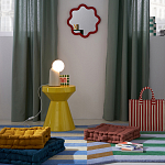 Настенное зеркало с волнистой рамой Mune Mirror Red варинант исполнения - 7 | Loft Concept в Твери