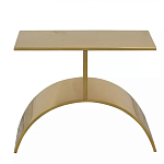 Дизайнерский журнальный стол золотой на полукруглом основании Wecaben варинант исполнения - 2 | Loft Concept в Твери