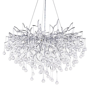 Люстра Breeze Серебро с хрустальными подвесками