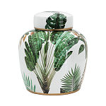 Ваза с крышкой фарфоровая с ручной росписью Leopard Collection  варинант исполнения - 1 | Loft Concept в Твери