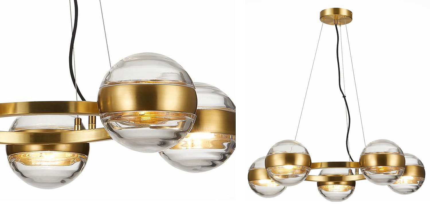 Люстра Leandra Chandelier 5 Balls Люстра Leandra Chandelier 5 Balls - Loft-Concept в Твери