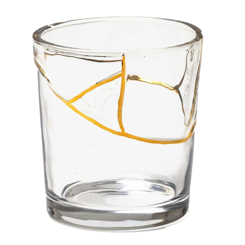 Стакан Seletti Kintsugi Прозрачное Стекло Золотой Стакан Seletti Kintsugi Прозрачное Стекло Золотой в Твери | Loft Concept