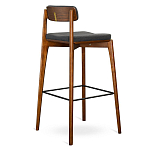 Барный стул из массива ясеня с обивкой из рогожки Elegant Ash варинант исполнения - 4 | Loft Concept в Твери