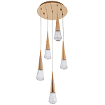 Люстра капли Acrylic Droplet Five Gold Chandelier варинант исполнения - 1 | Loft Concept в Твери