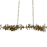 Линейная люстра Brass Eucalyptus Branches Lighting Chandelier варинант исполнения - 1 | Loft Concept в Твери