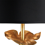 Настольная лампа с цветком на основании и черным абажуром Fluttering Leaf варинант исполнения - 1 | Loft Concept в Твери