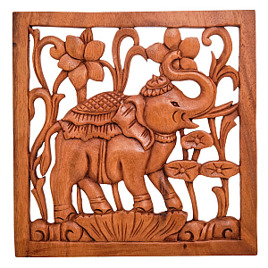 Панно из дерева слов и цветы Panel With Animals