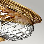 Потолочный светильник цвета латунь с прозрачным рифленым плафоном в форме чаши Hinkley варинант исполнения - 2 | Loft Concept в Твери