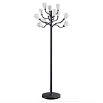 Торшер с плафонами из белых фарфоровых цветов на изогнутых ветвях Floralis варинант исполнения - 1 | Loft Concept в Твери