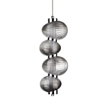 Подвесной светильник с 4-мя рифлеными стеклянными шарами Marcelh Light варинант исполнения - 1 | Loft Concept в Твери