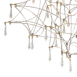 Потолочный светильник с тонким металлическим каркасом цвета хром Quasar варинант исполнения - 3 | Loft Concept в Твери